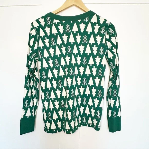 Hanna Andersson Christmas tree pajama long John Large PJ’s Jammies organic adult - Picture 10 of 16